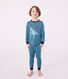 Pijama infantil de manga larga de algodón dinosaurio