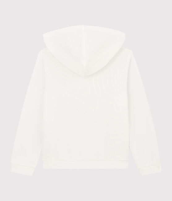 Camiseta con capucha de niña blanco MARSHMALLOW