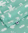Pijama corto infantil de algodón con estampado verde ALOEVERA/blanco MARSHMALLOW