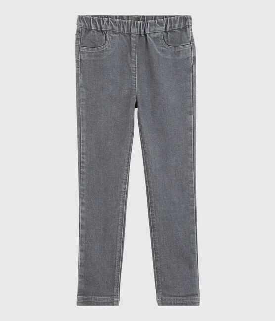 Pantalón vaquero slim para niña gris GRIS FONCE/ DARK GREY