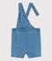 Peto corto de tejido vaquero ligero para bebé azul DENIM CLAIR