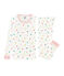 Pijama de corte muy ajustado de punto para niña blanco MARSHMALLOW/blanco MULTICO