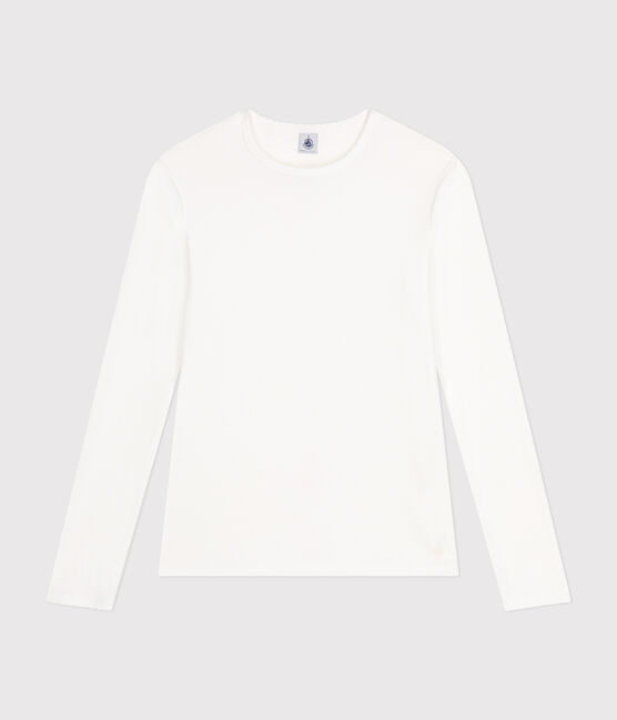 Camiseta L'ICONIQUE de algodón de punto «cocotte» para mujer blanco ECUME