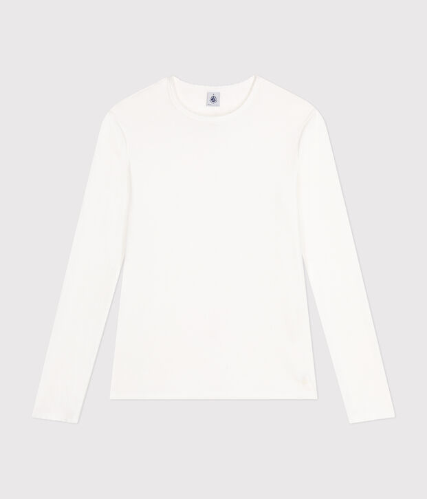 Camiseta L'ICONIQUE de algod&oacute;n de punto cocotte para mujer blanco