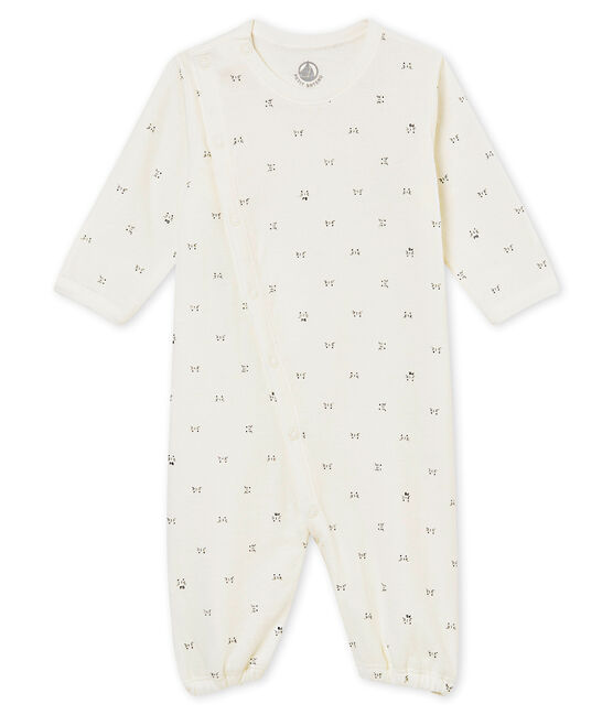 Saco para bebé mixto en túbico estampado blanco MARSHMALLOW/negro NOIR