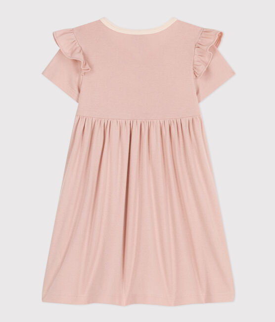 Vestido de manga corta de algodón para niña rosa SALINE
