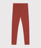 Leggings de punto y elastano para niña marron FAMEUX