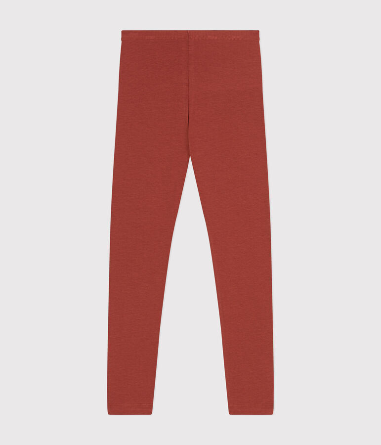 Leggings de punto y elastano para ni&ntilde;a marron