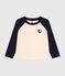 Camiseta de manga larga de punto fino para niño blanco AVALANCHE/azul SMOKING