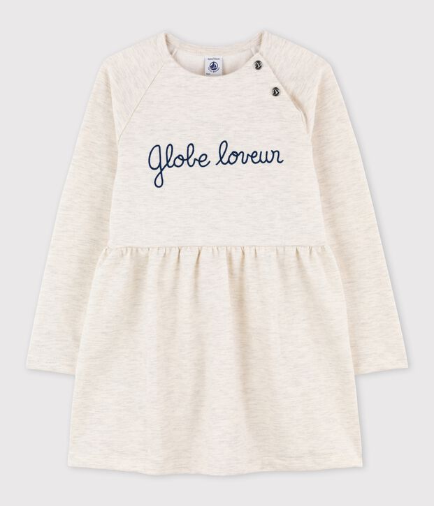 Vestido de manga larga en mulet&oacute;n para ni&ntilde;a MONTELIMAR CHINE