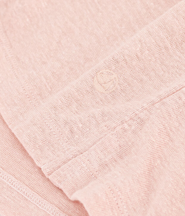 Camiseta LA RECTA de algod&oacute;n con cuello redondo para mujer rosa