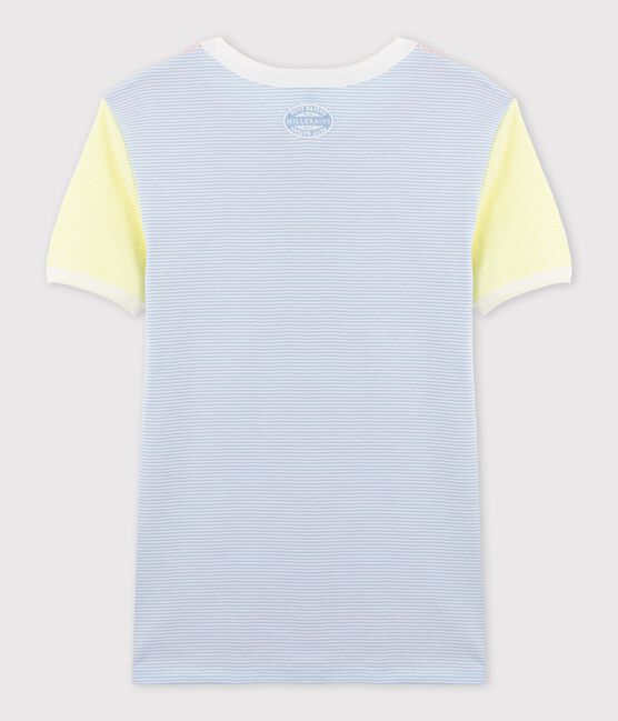 Camiseta icónica de algodón a rayas de mujer rosa GRETEL/blanco MARSHMALLOW