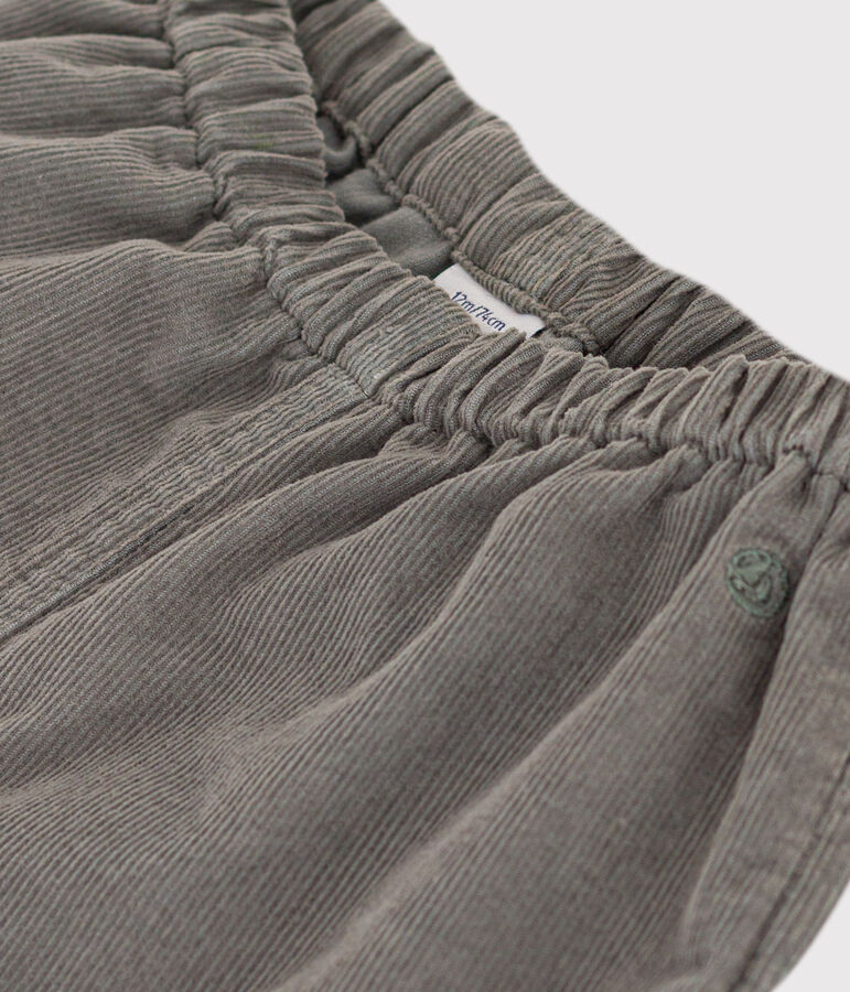 Pantal&oacute;n de terciopelo fino para beb&eacute; verde