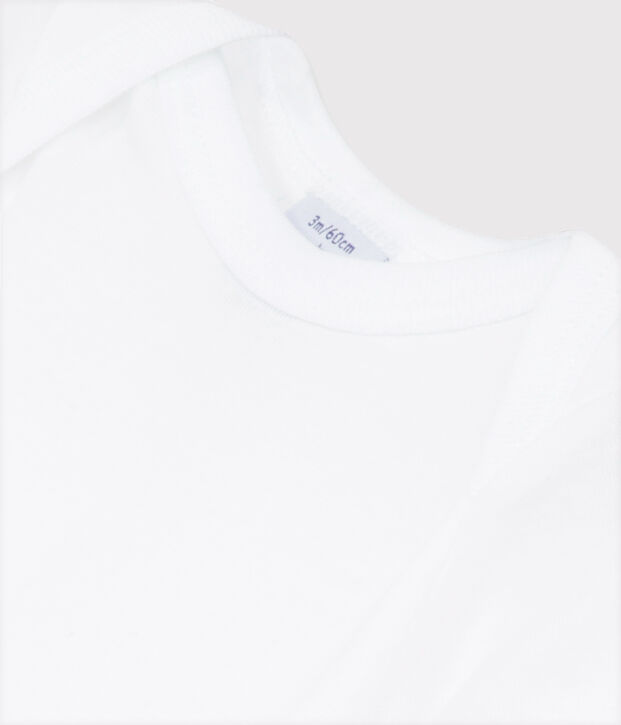 Body blanco de manga corta de beb&eacute; blanco