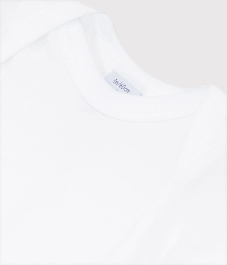 Body blanco de manga corta de beb&eacute; blanco