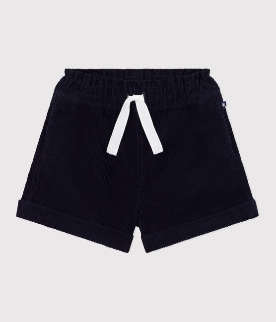 Shorts lisos de pana para niña azul SMOKING