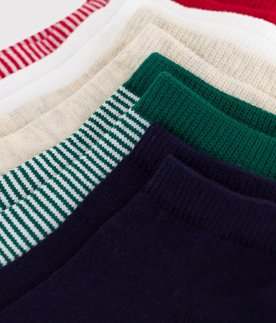 5 pares de calcetines infantiles de algodón a rayas variante 1