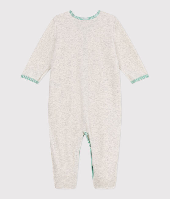 Pijama de terciopelo liso para bebé beige MONTELIMAR CHINE