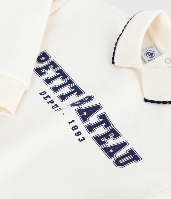 Sudadera infantil de algodón con estampado crudo MILK