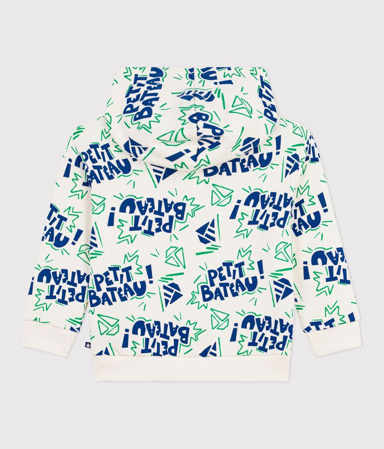 Sudadera infantil de algod&oacute;n con capucha y estampado MILK/ MULTICO