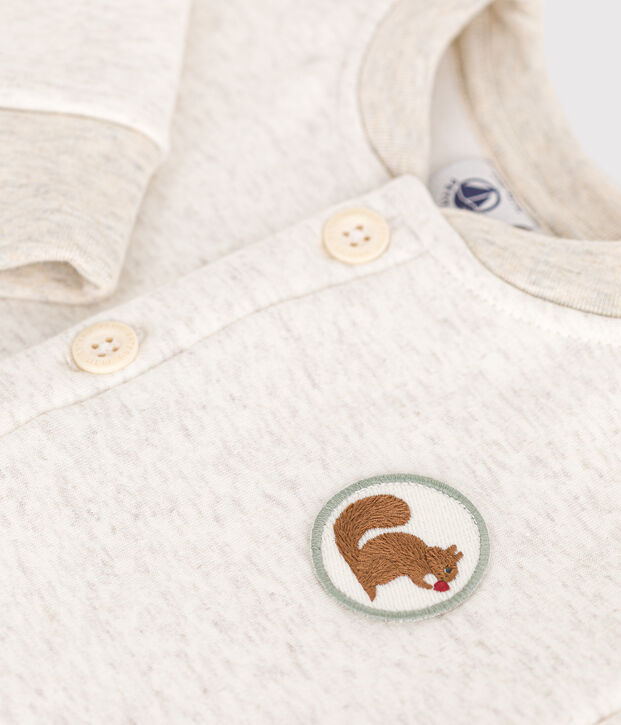 Mono largo de felpa suave y c&aacute;lida para beb&eacute; beige