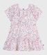Vestido infantil de algodón estampado de manga corta