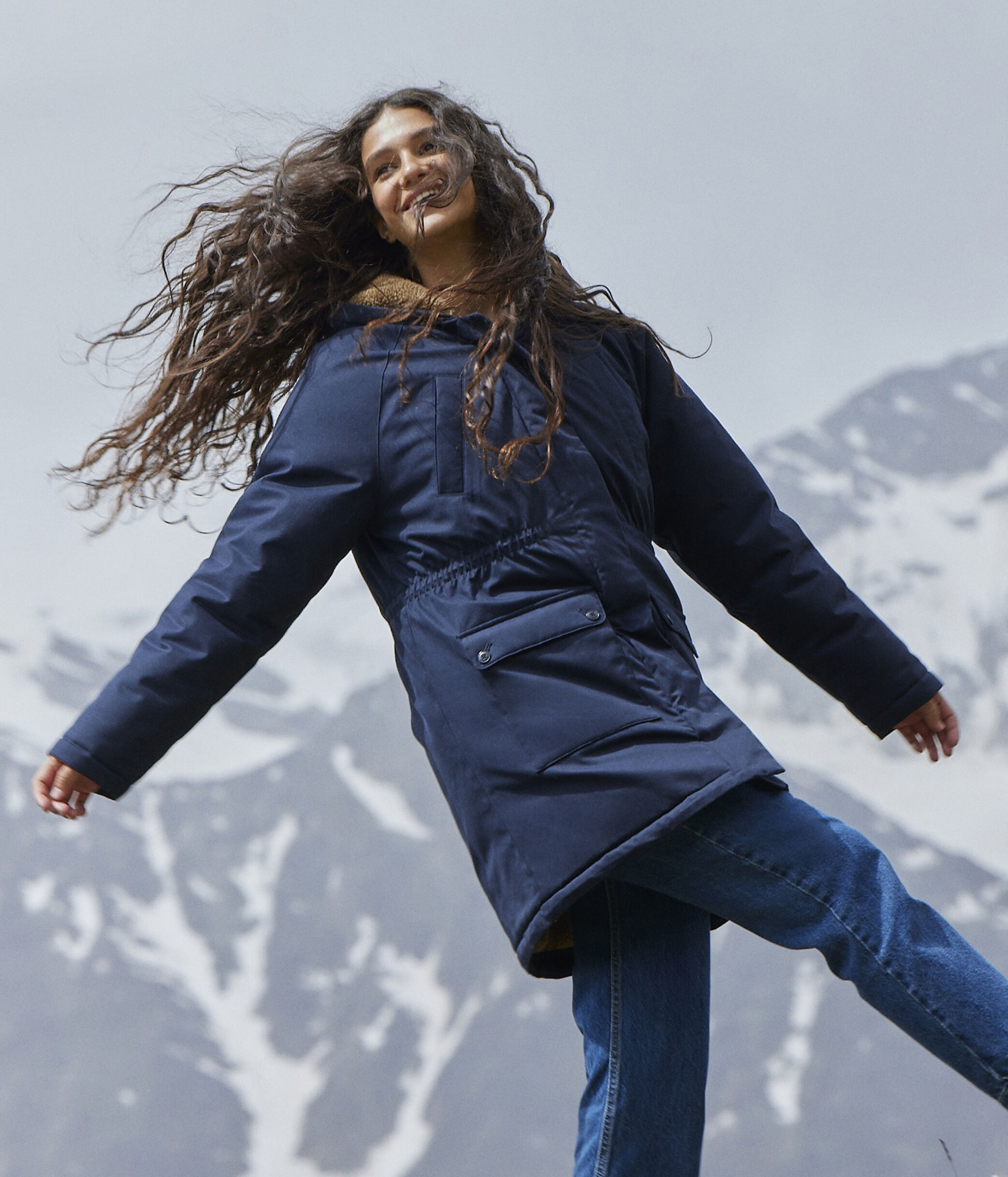 Gabardina con forro de sherpa de mujer SMOKING Petit Bateau