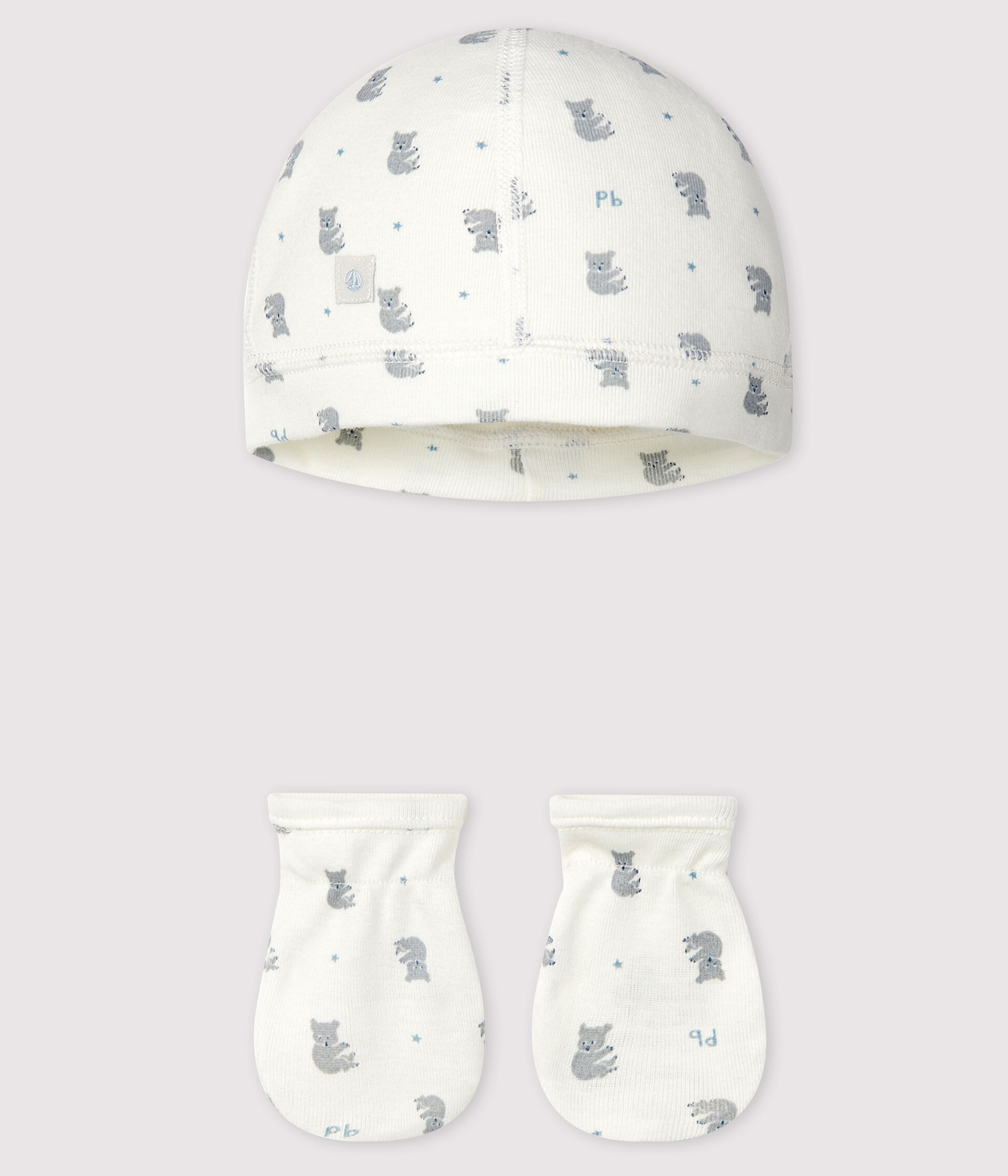 Gorrito y sales manoplas recien nacido