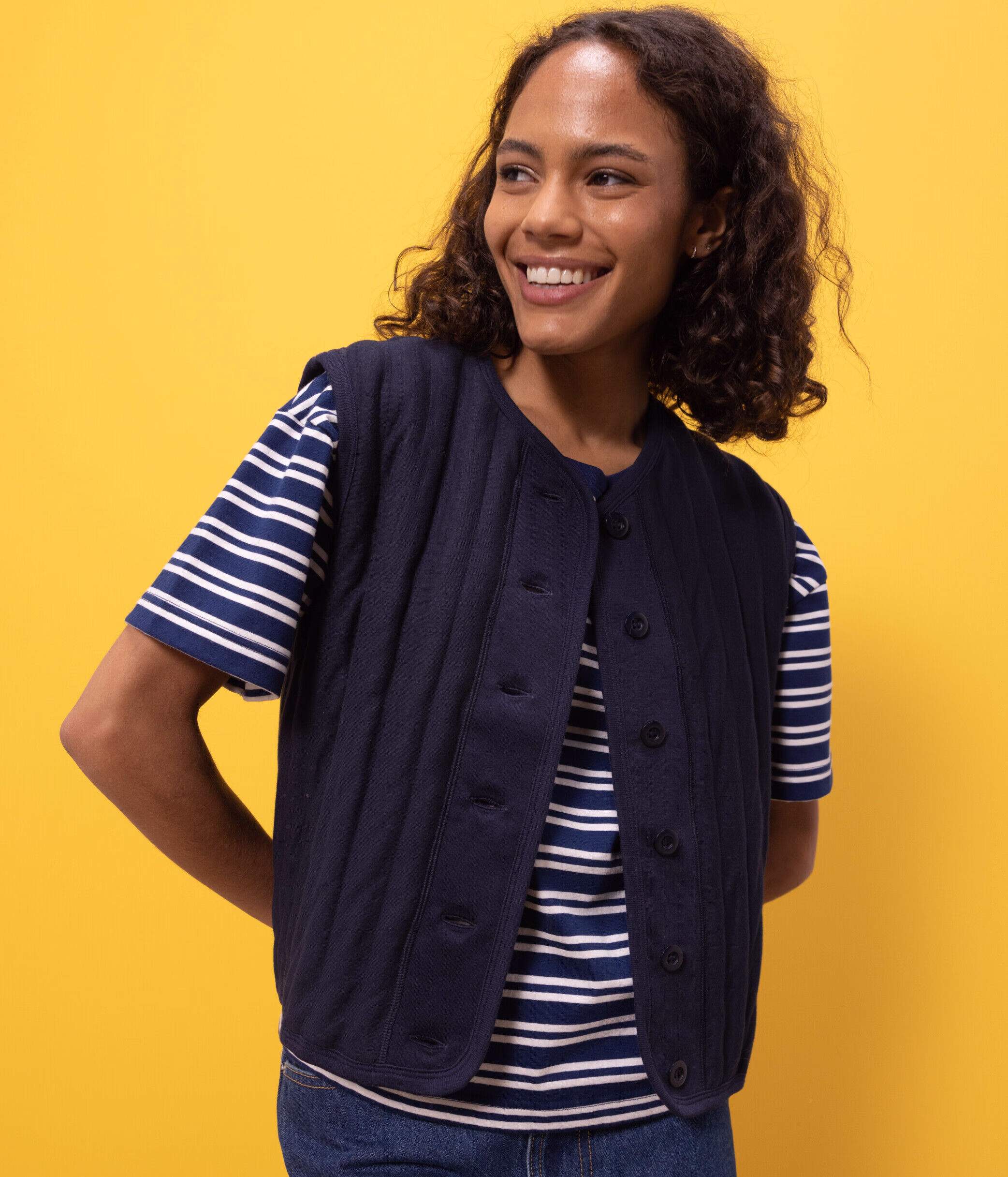 C rdigan mullido sin mangas para mujer SMOKING Petit Bateau