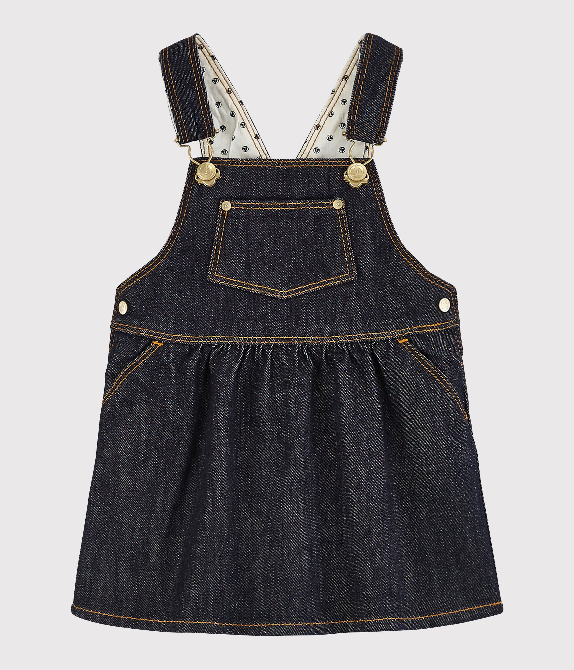 Vestido vaquero tipo peto para beb ni a 5351301000