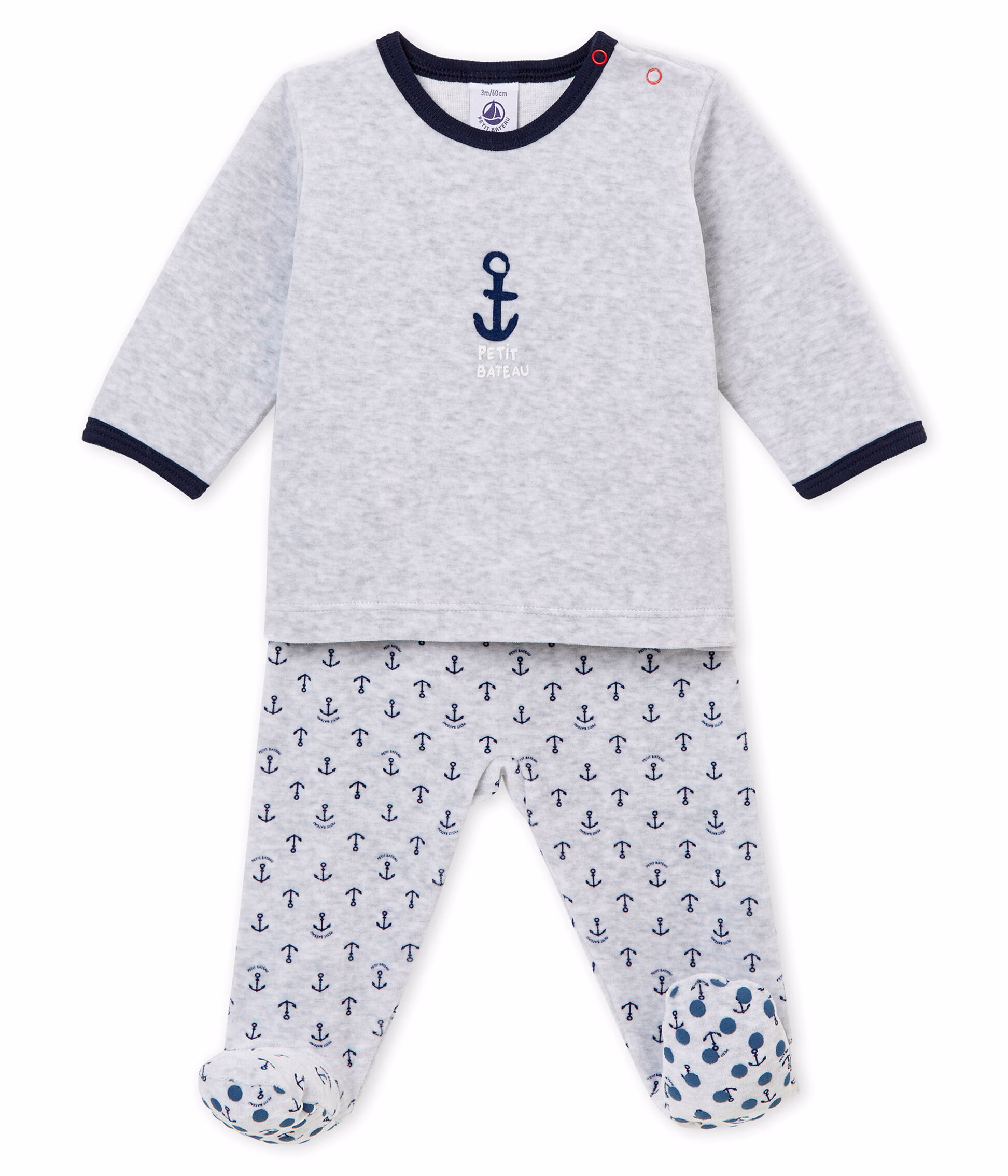 Pijama sin pies para beb ni o POUSSIERE MULTICO Petit Bateau