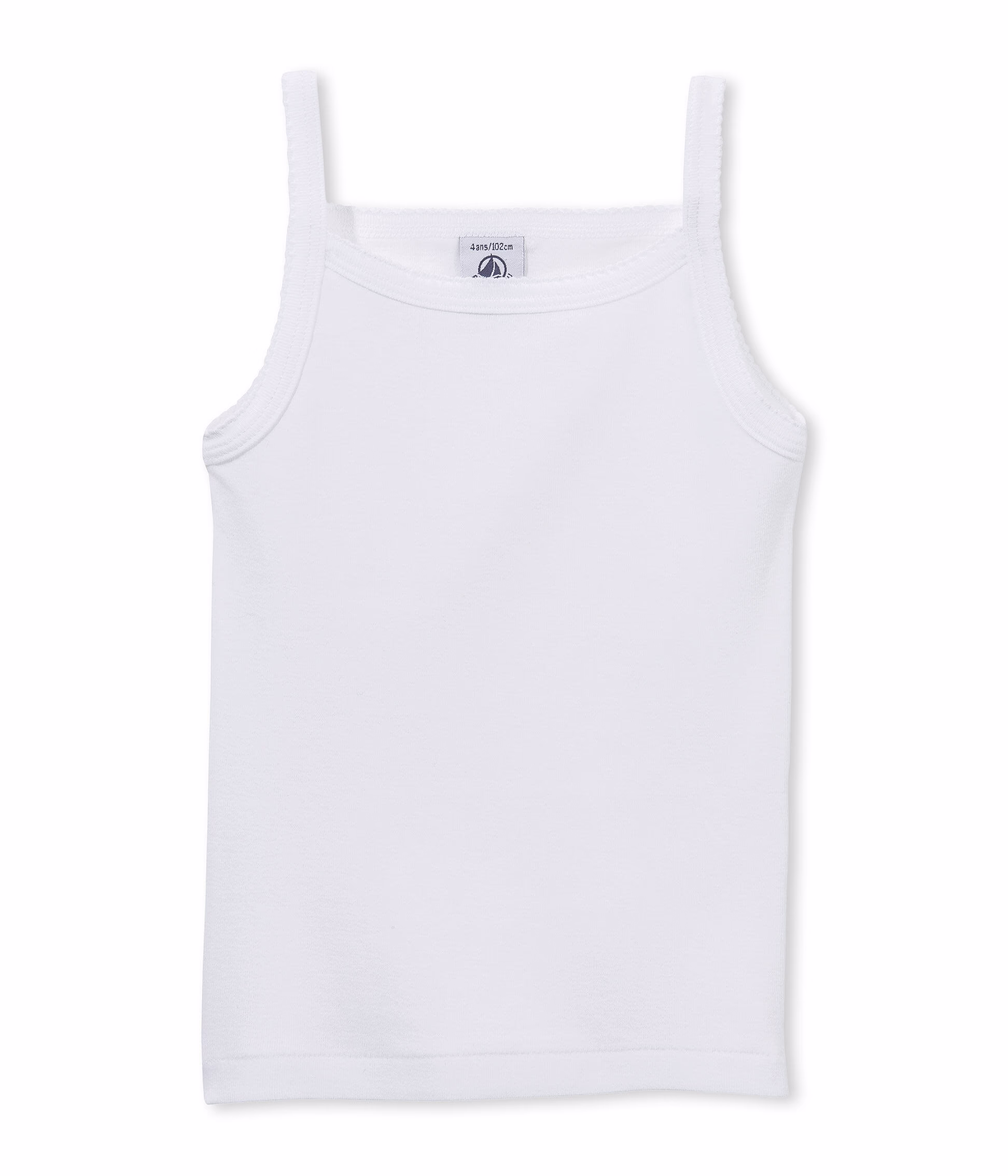 Camiseta sin mangas de punto cocotte lisa para ni a 2399701140