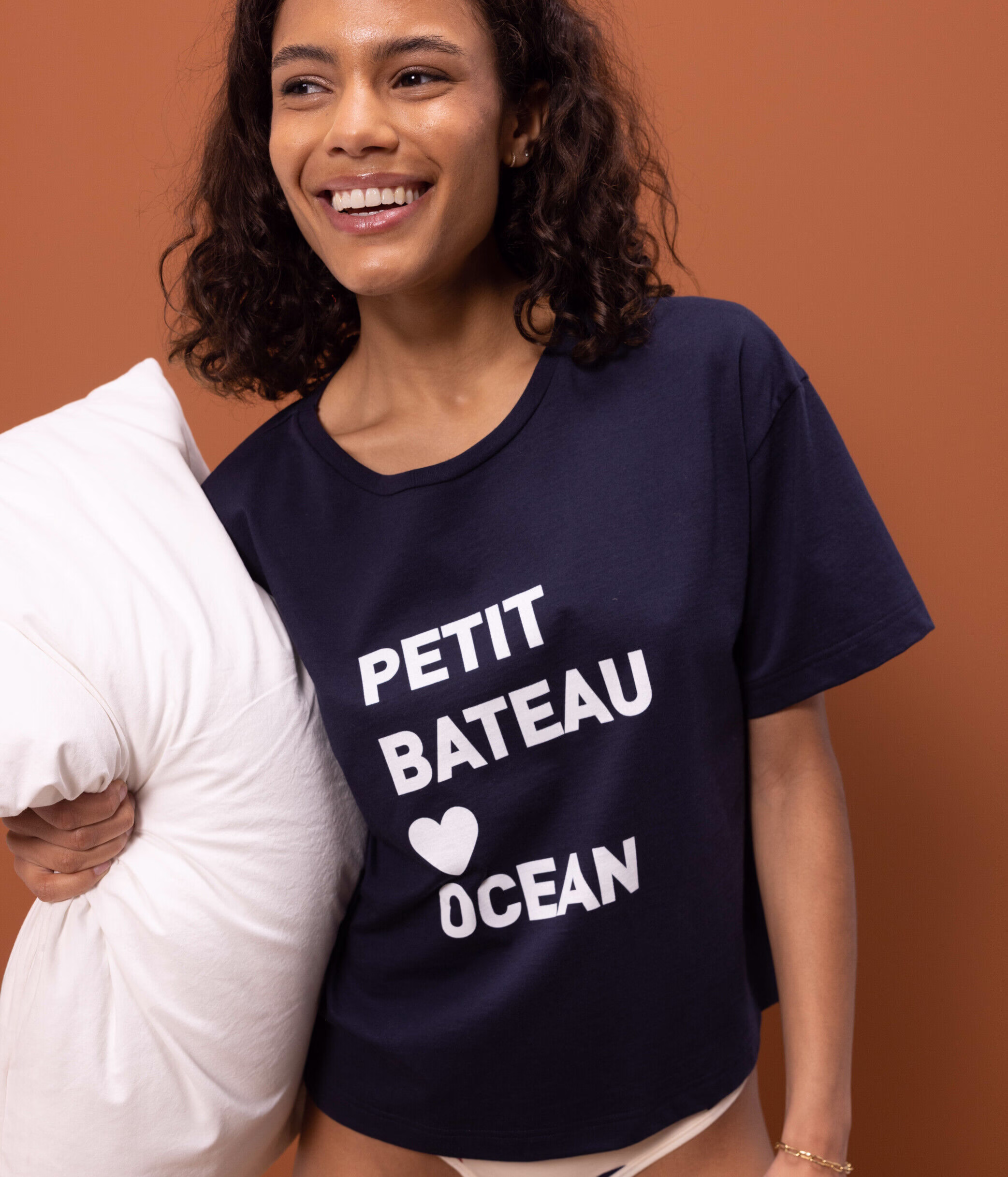 Camiseta ancha mujer sales