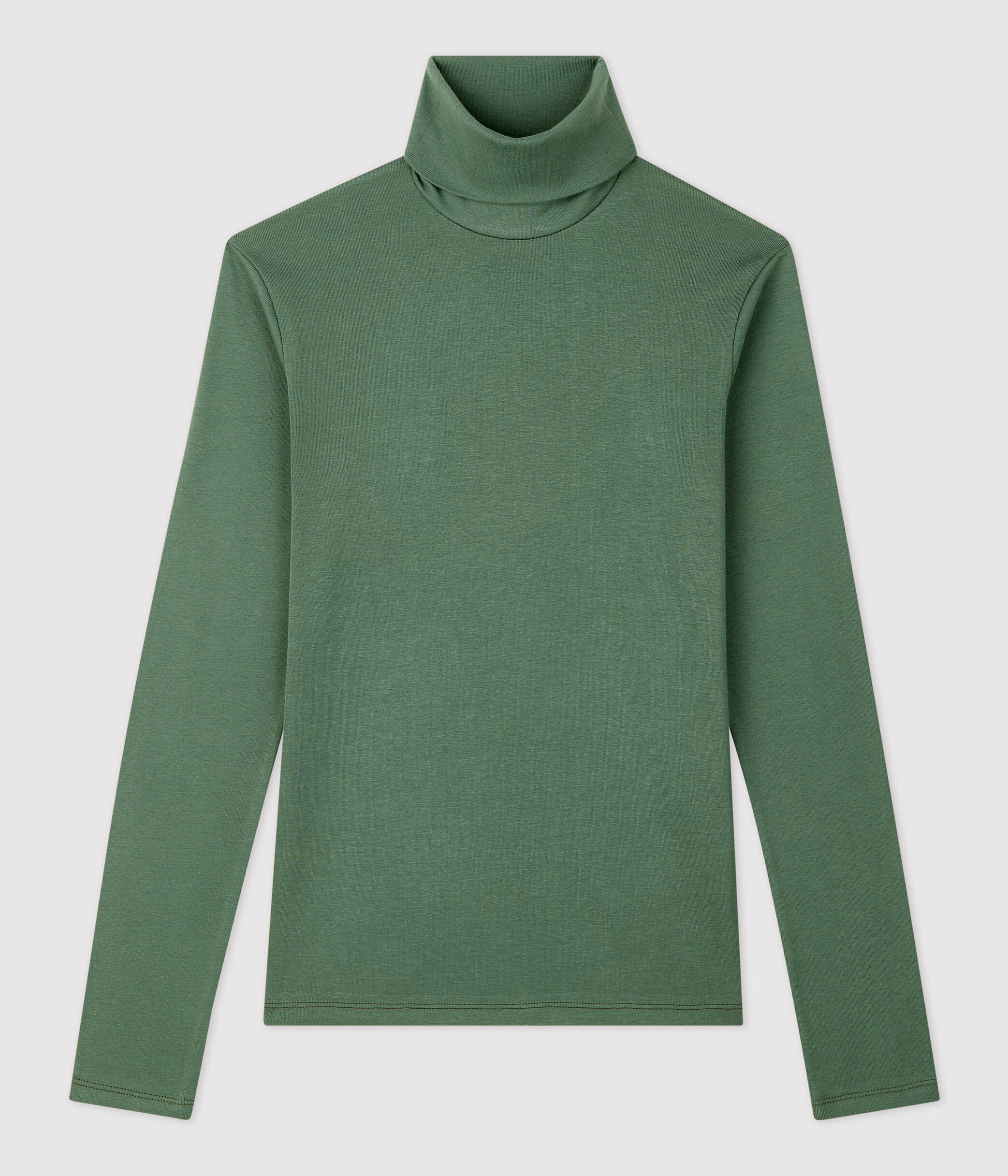 Camiseta algodon cuello alto sale mujer