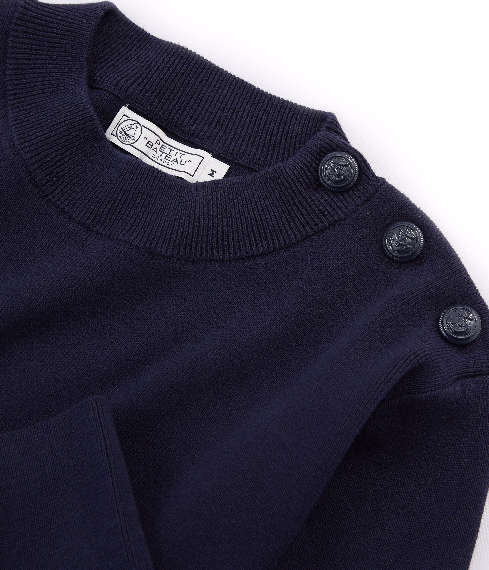Pull marin bouton clearance epaule