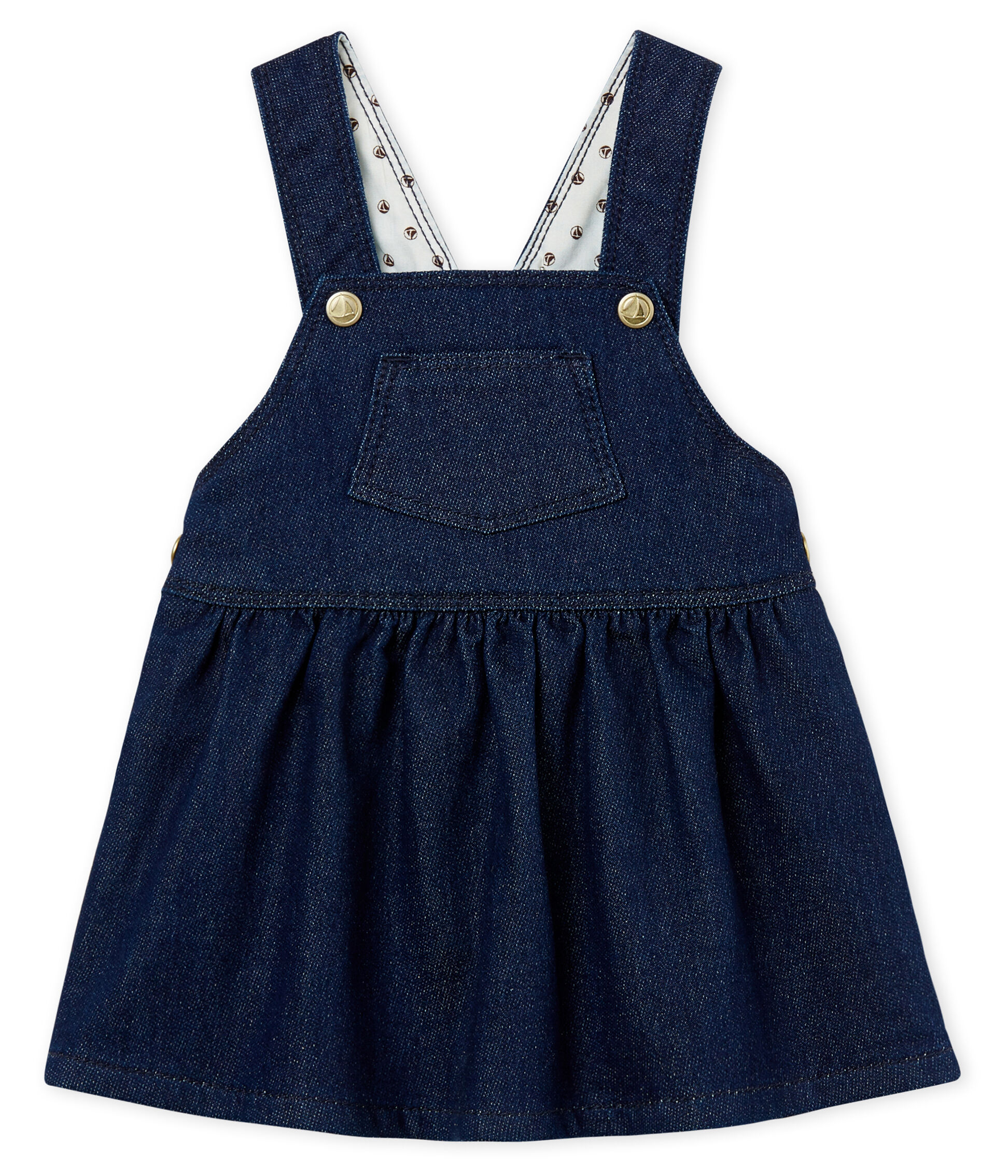 Vestido peto de tela efecto vaquero para beb ni a 4910401000