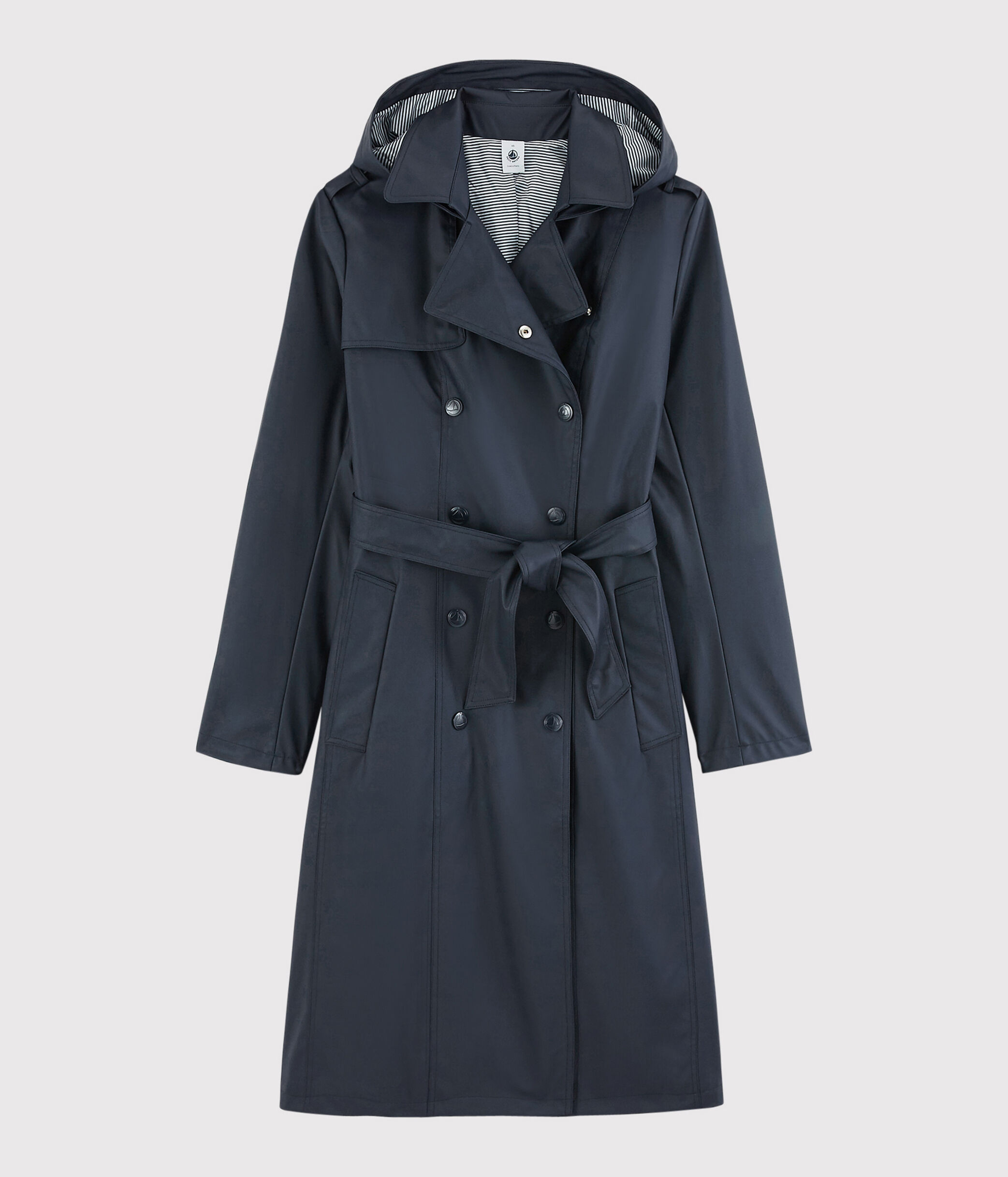 Trenca clearance azul mujer