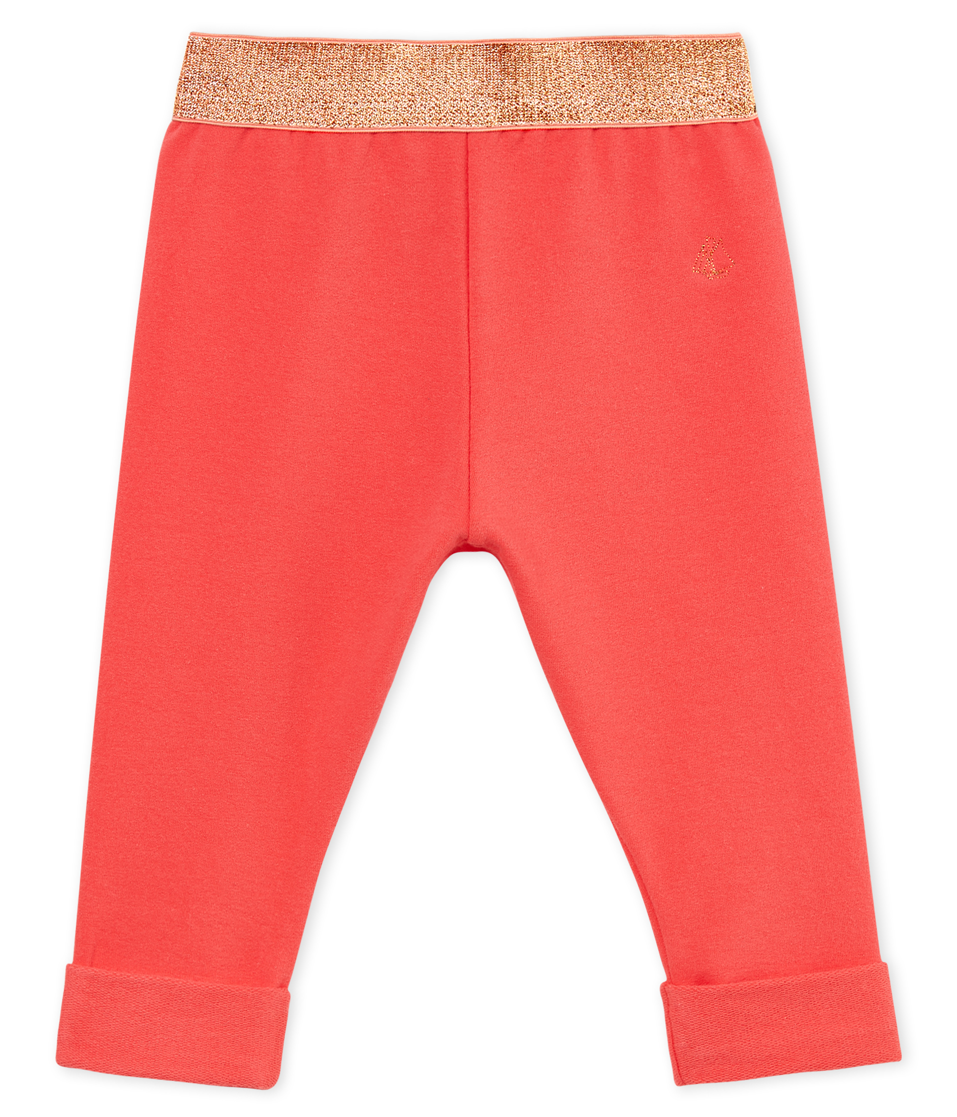 Pantalón de muletón ligero liso para bebé niña