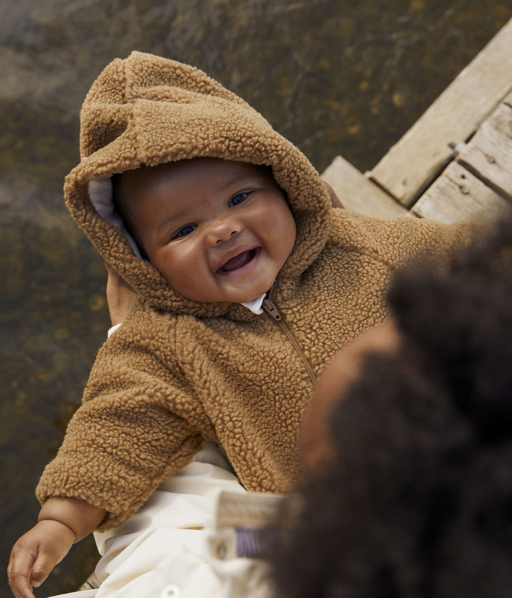 Mono buzo con capucha de bebé de sherpa BRINDILLE | Bateau