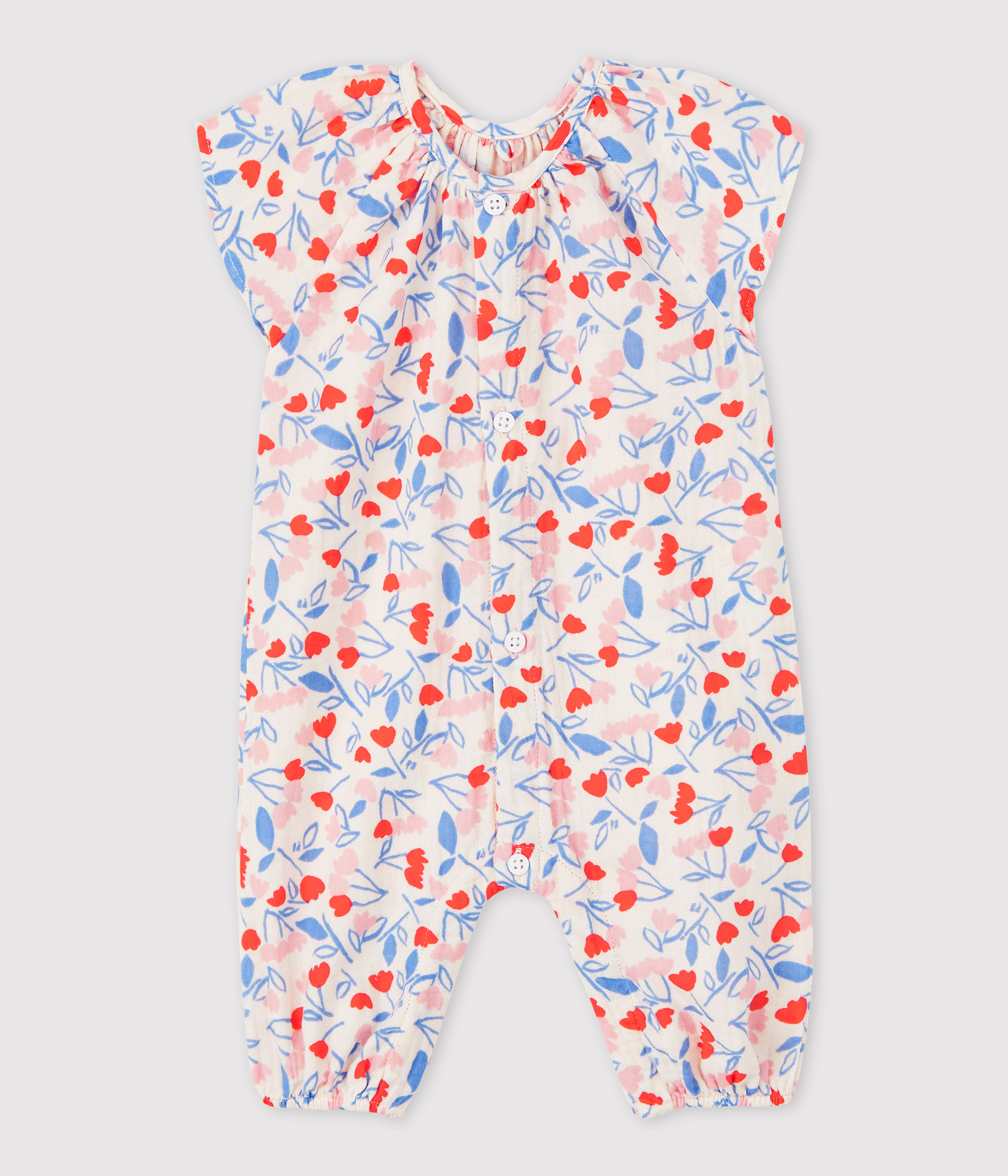 Body Bébé Fille Petit Bateau Mono Largo - Coton Bio, Ouverture Boutonnée Devant - Rafiné Et Confortable