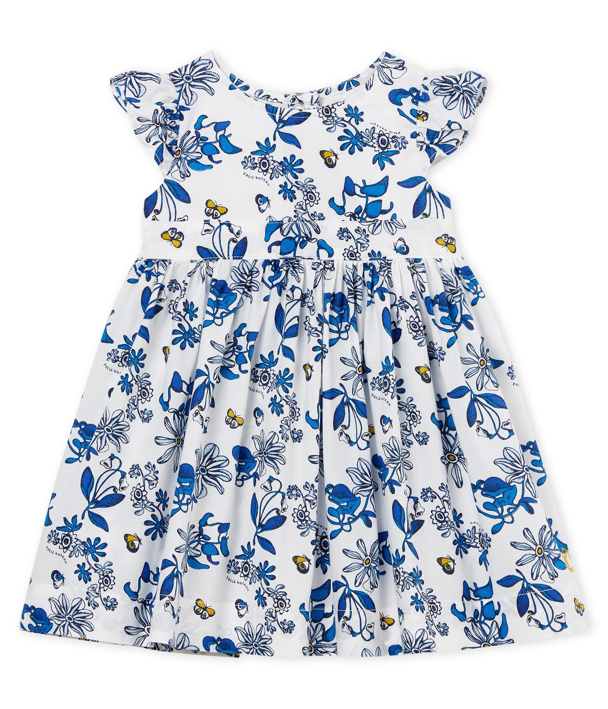 Vestido manga corta estampado para bebé niña