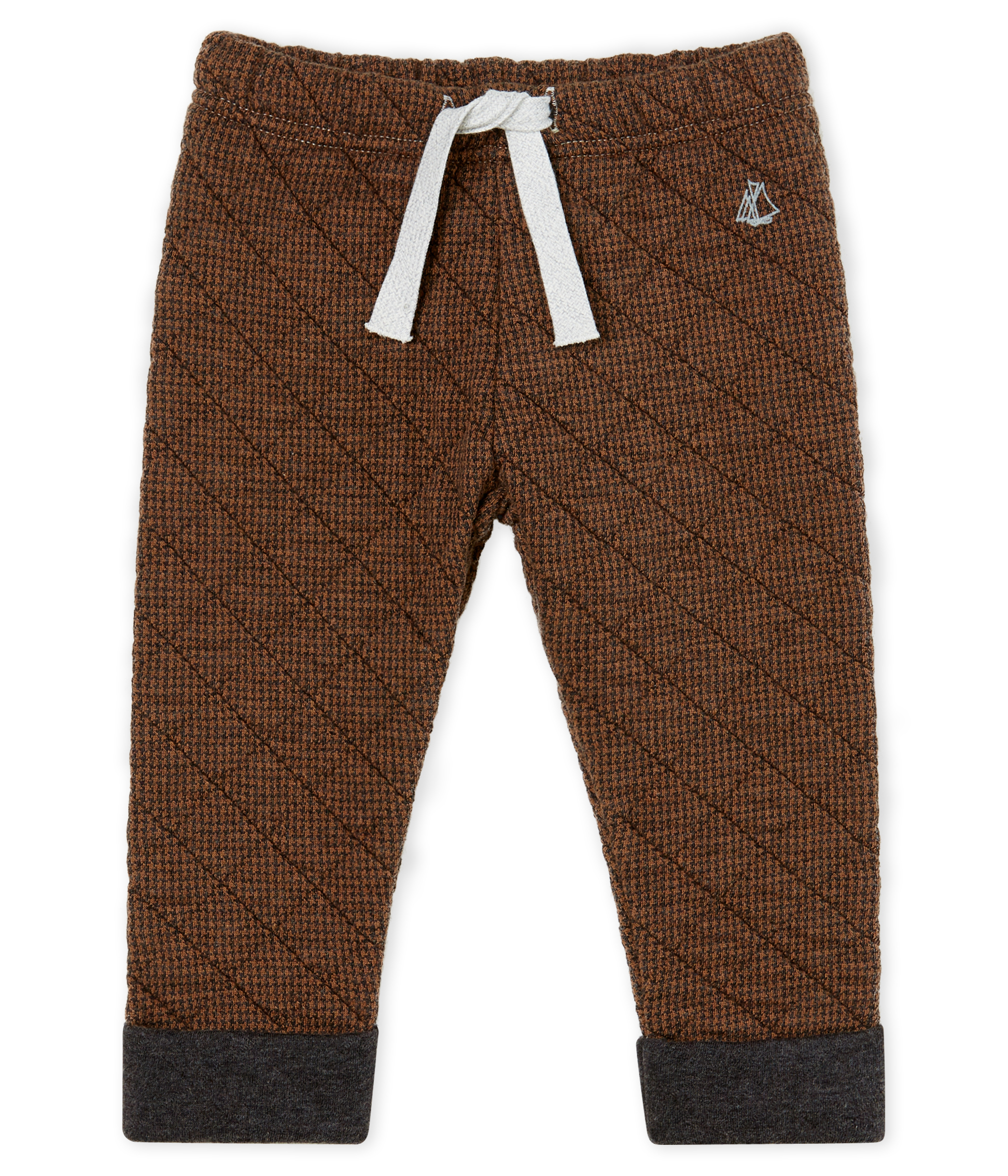 Pantalón de tela túbica de pata de gallo para bebé niño