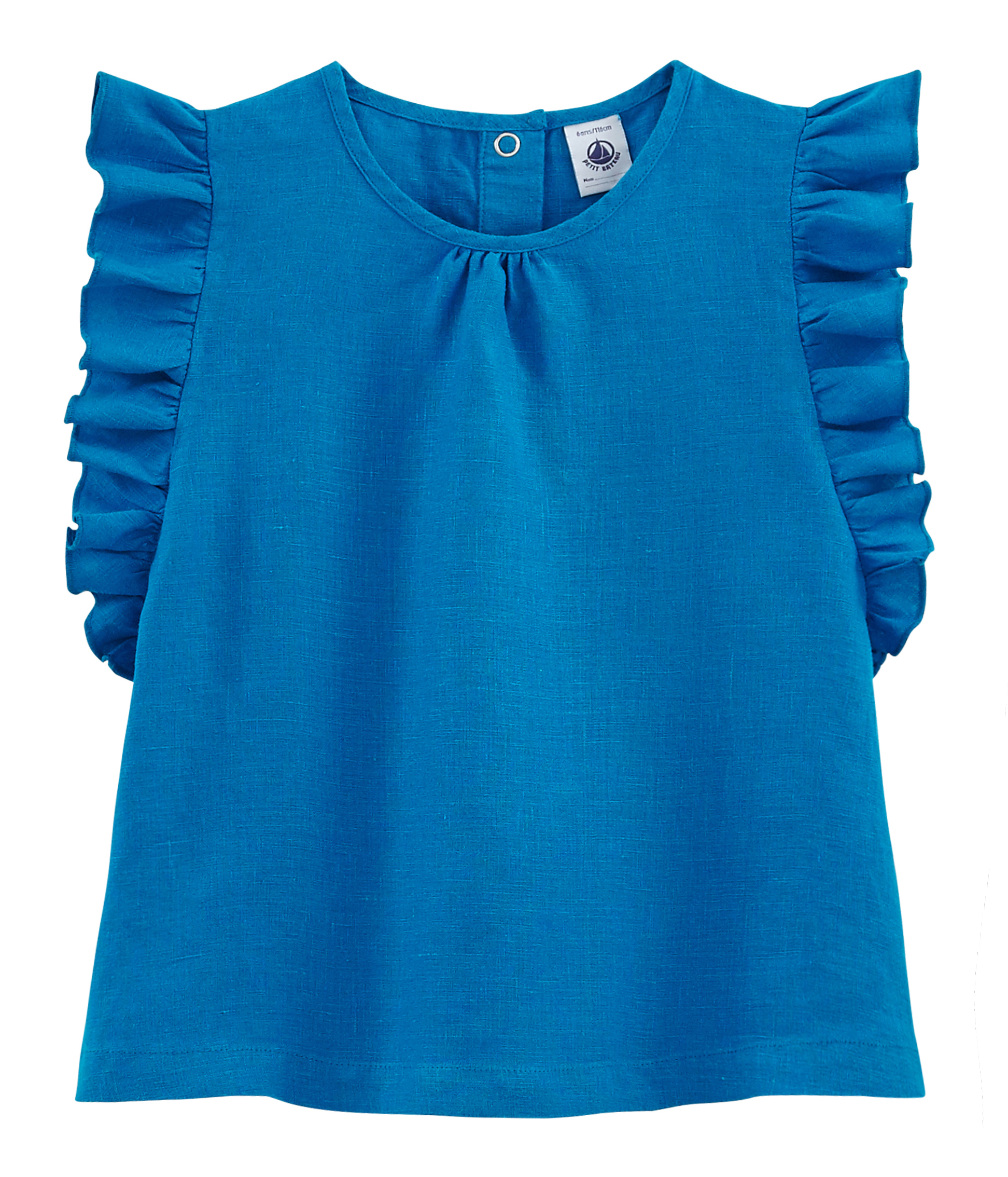 Blusa manga corta de lino