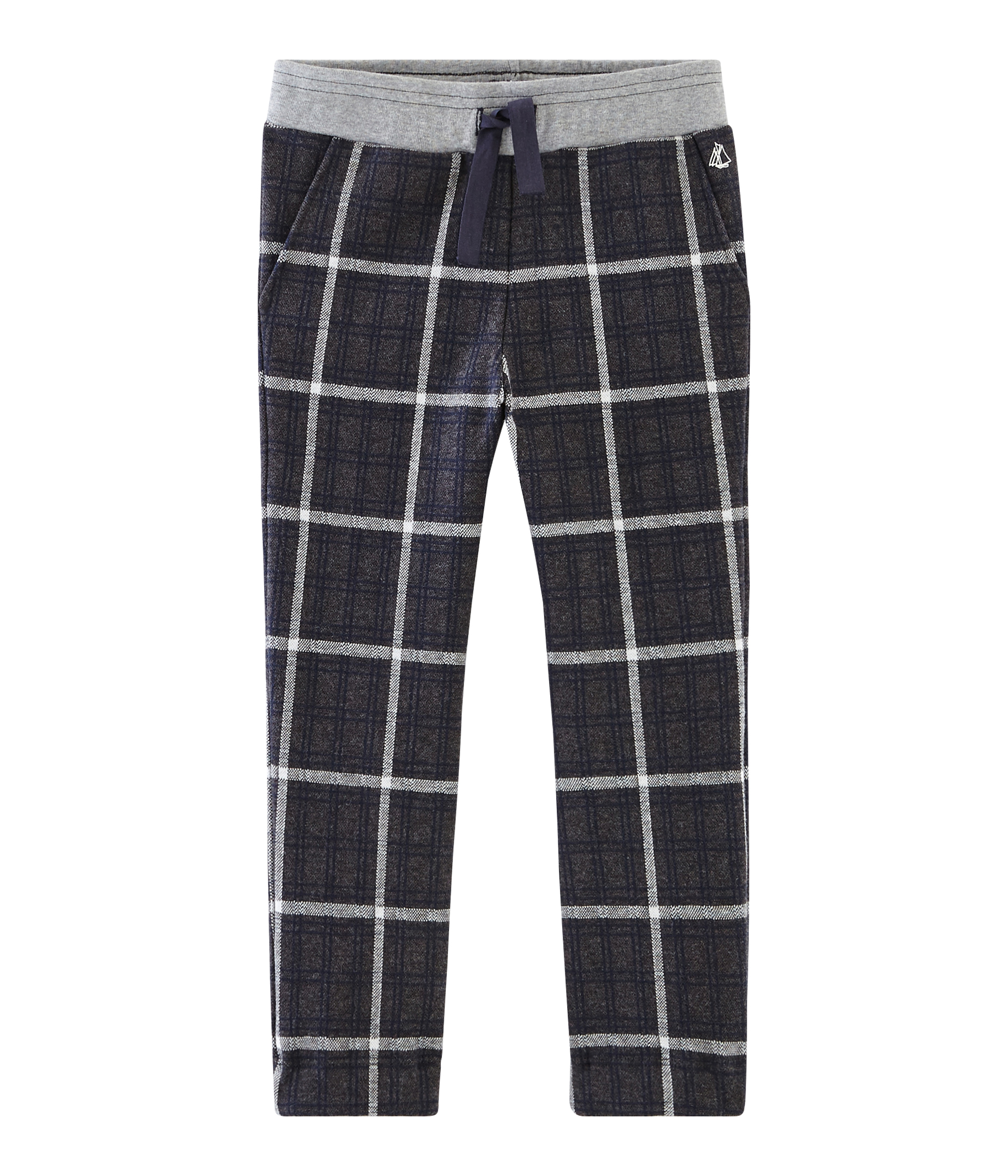 Pantalón de malla y cuadros para niño