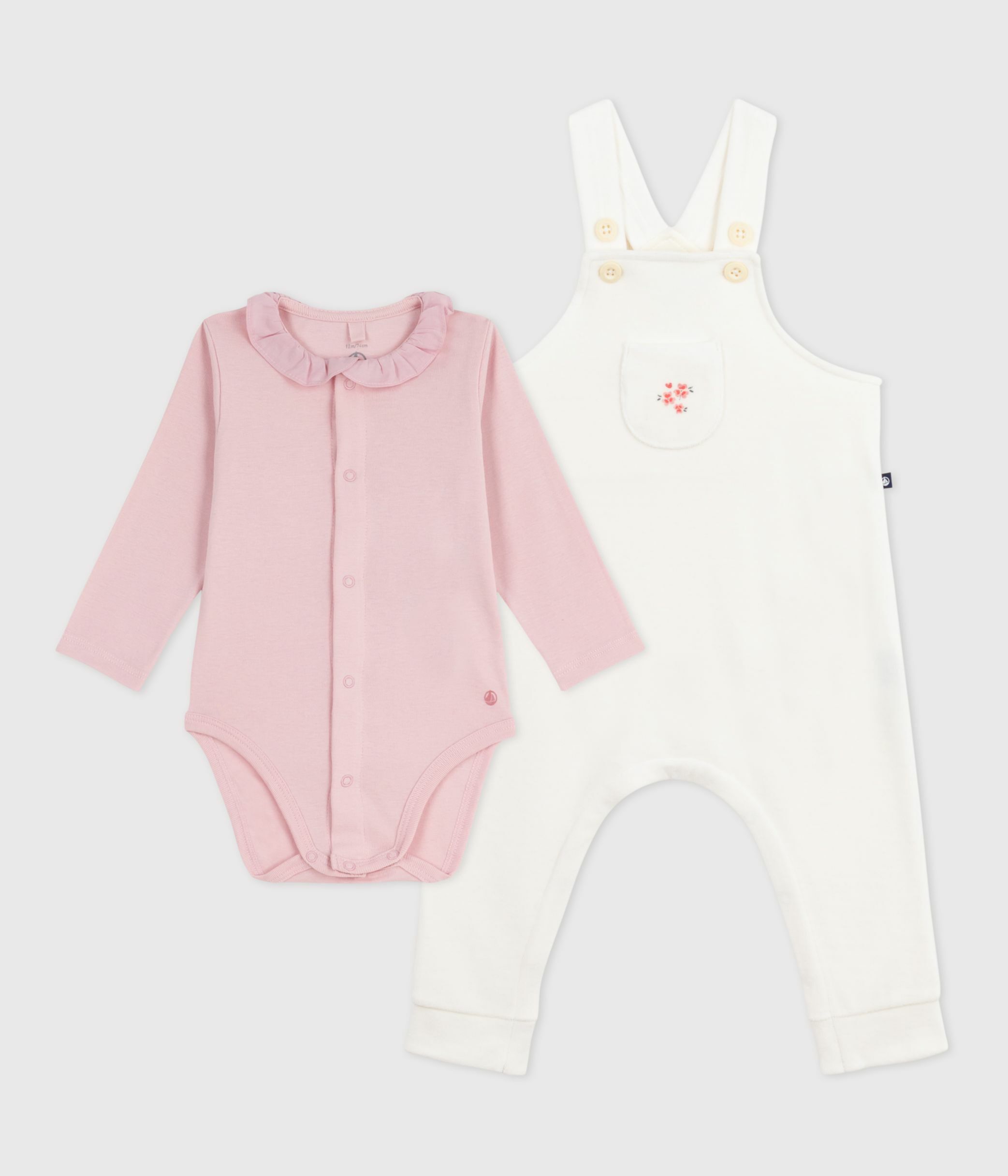 Petit Bateau - Juego De 2 Prendas Para Bebé Unisex, Suaves Y Cómodas