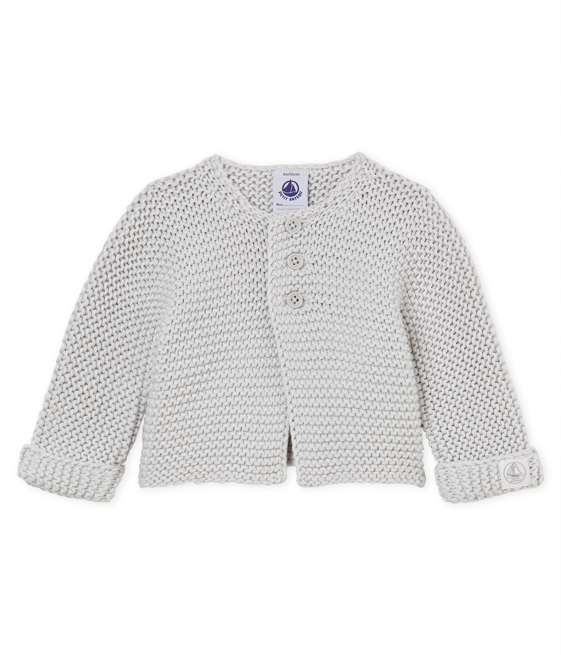 Cárdigan de punto bobo para bebé unisex