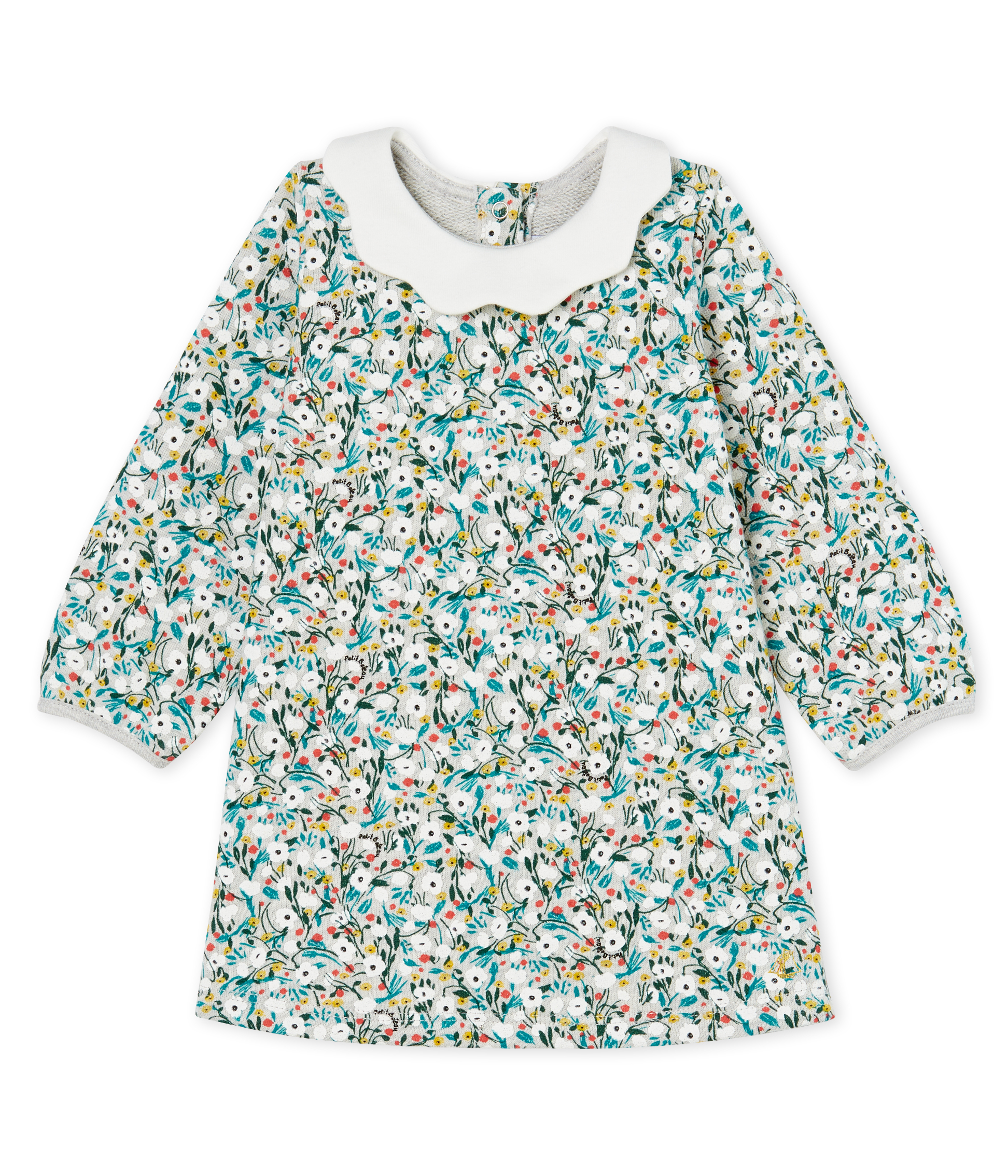Vestido de manga larga estampado para bebé niña