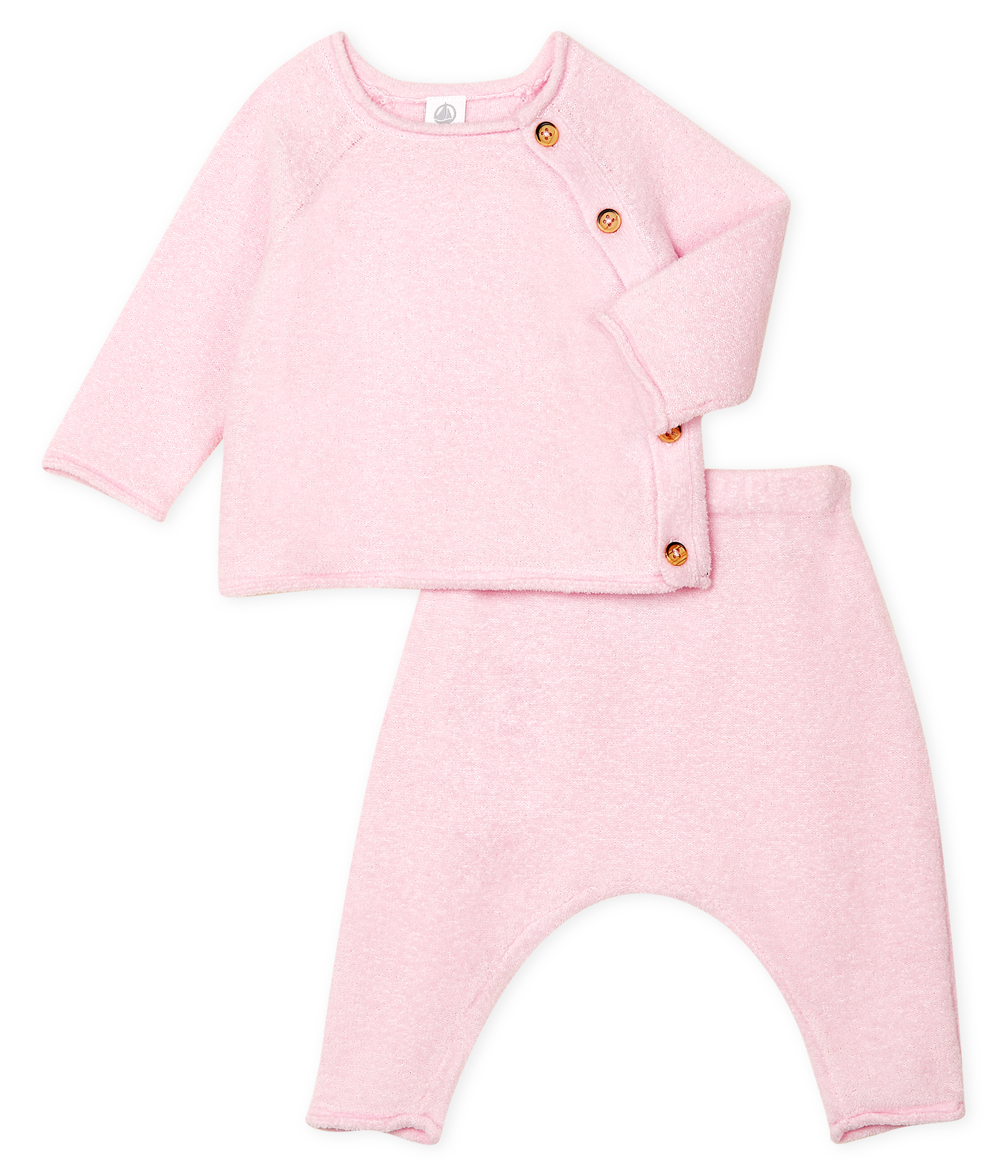 Conjunto de dos piezas para bebé niño, lana merinos y poliéster