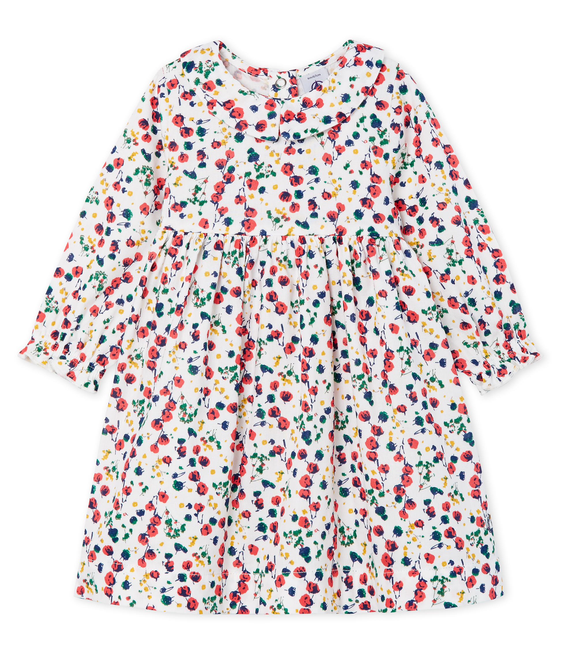 Vestido de manga larga estampado para bebé niña