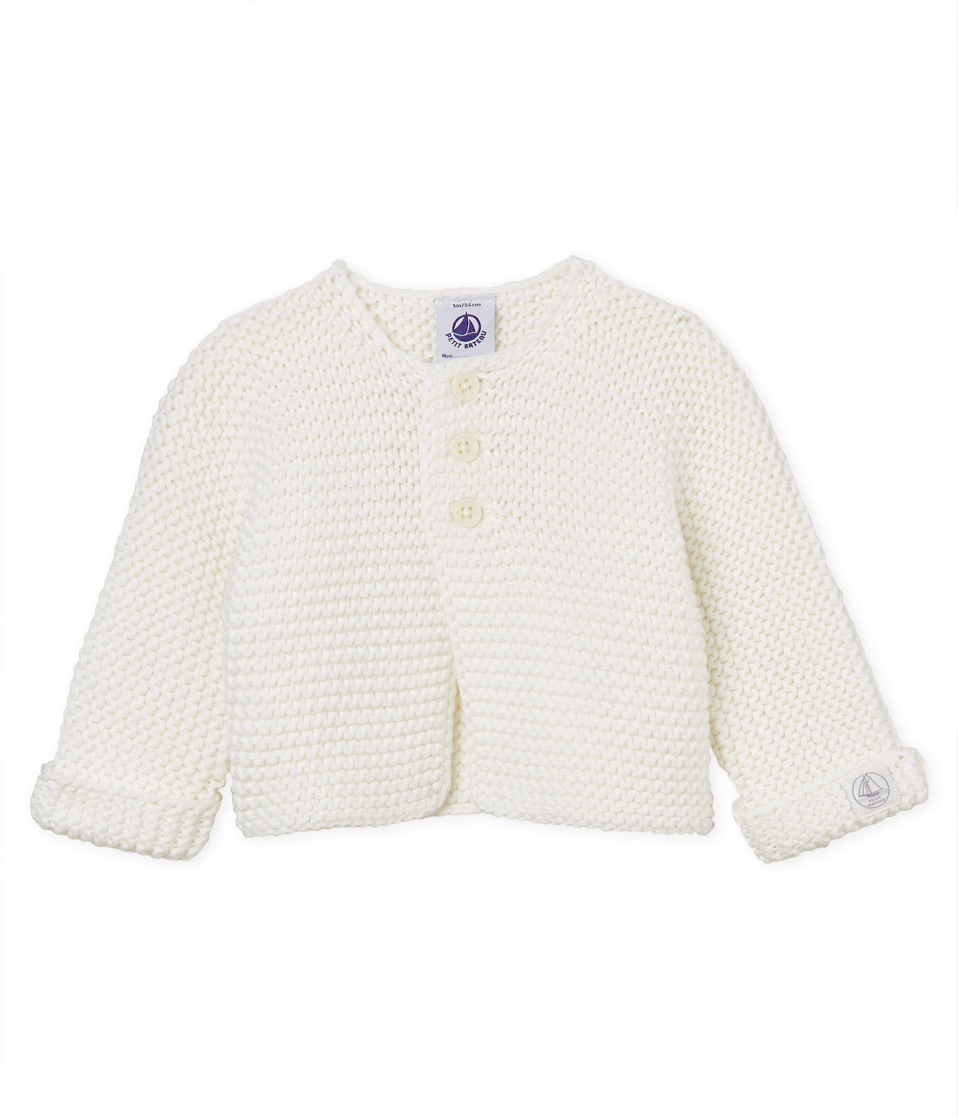 Cárdigan de punto bobo para bebé unisex